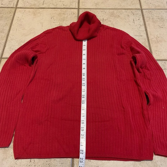 Sweater Company Red Ribbed Turtleneck Sweater Pullover Ladies S/P Small Petite - Picture 5 of 5
